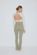 Flare yoga tights - Vert
