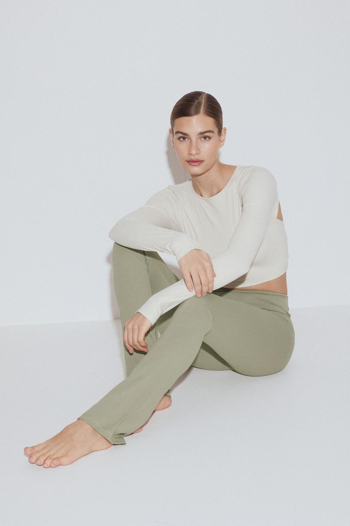 Flare yoga tights - Vert
