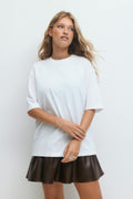 Printed oversized tee - Chateau rose