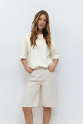 Printed oversized tee - Gardenia
