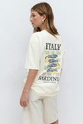 Printed oversized tee - Gardenia