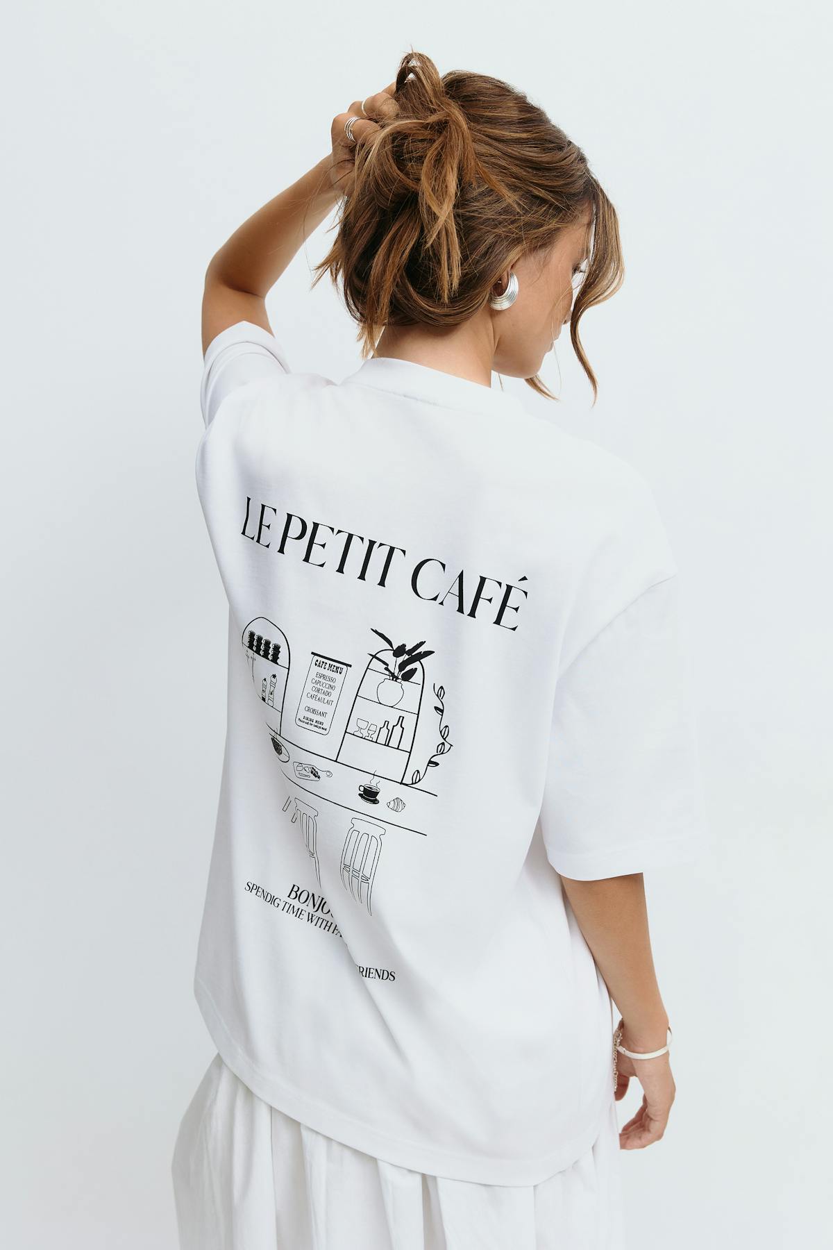 Printed oversized tee - Amalfi/lemon