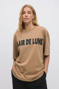 Printed oversized tee - Tigers eye