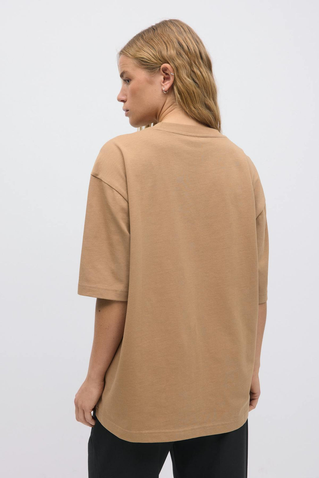 Printed oversized tee - Tigers eye