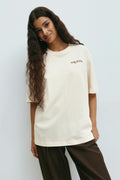 Printed oversized tee - Bleu marine