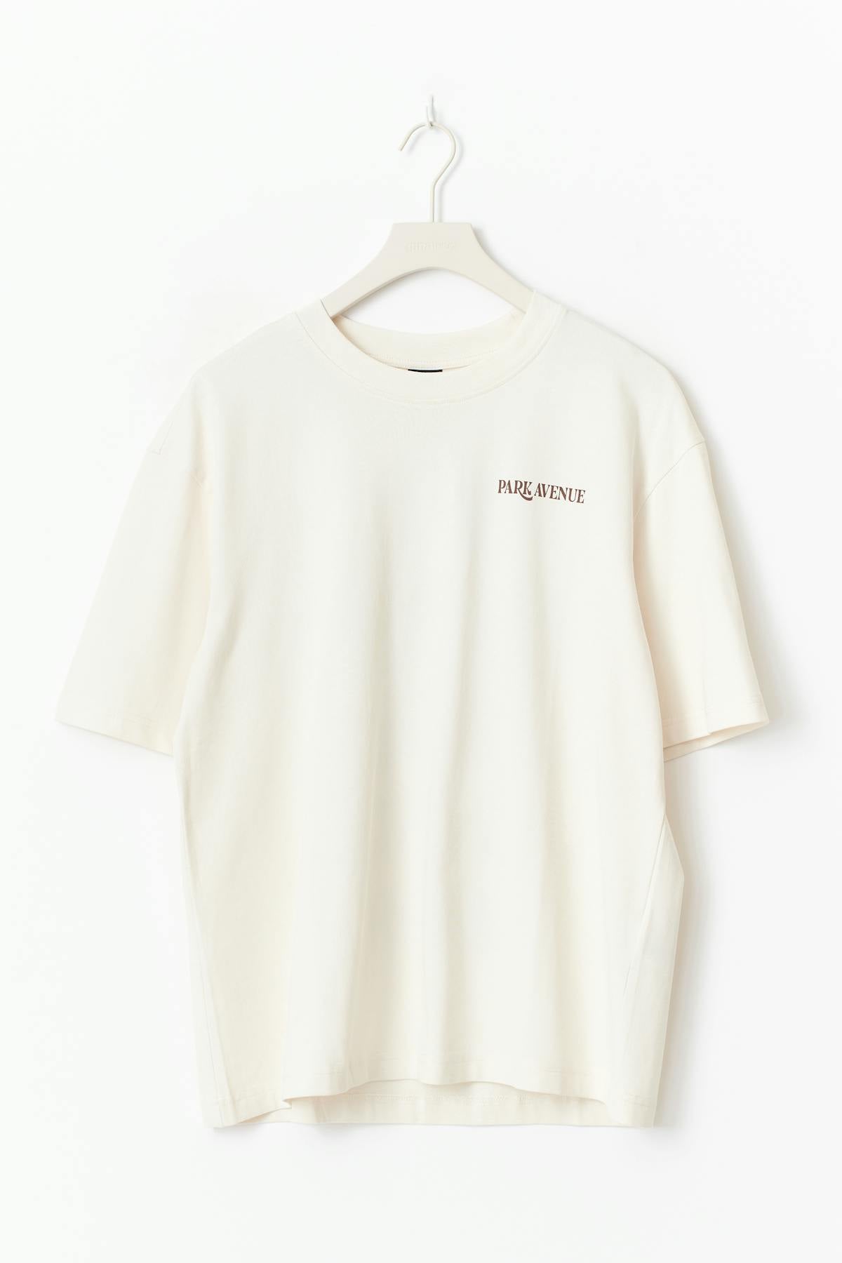 Printed oversized tee - Bleu marine