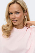 Printed oversized tee - Chateau rose