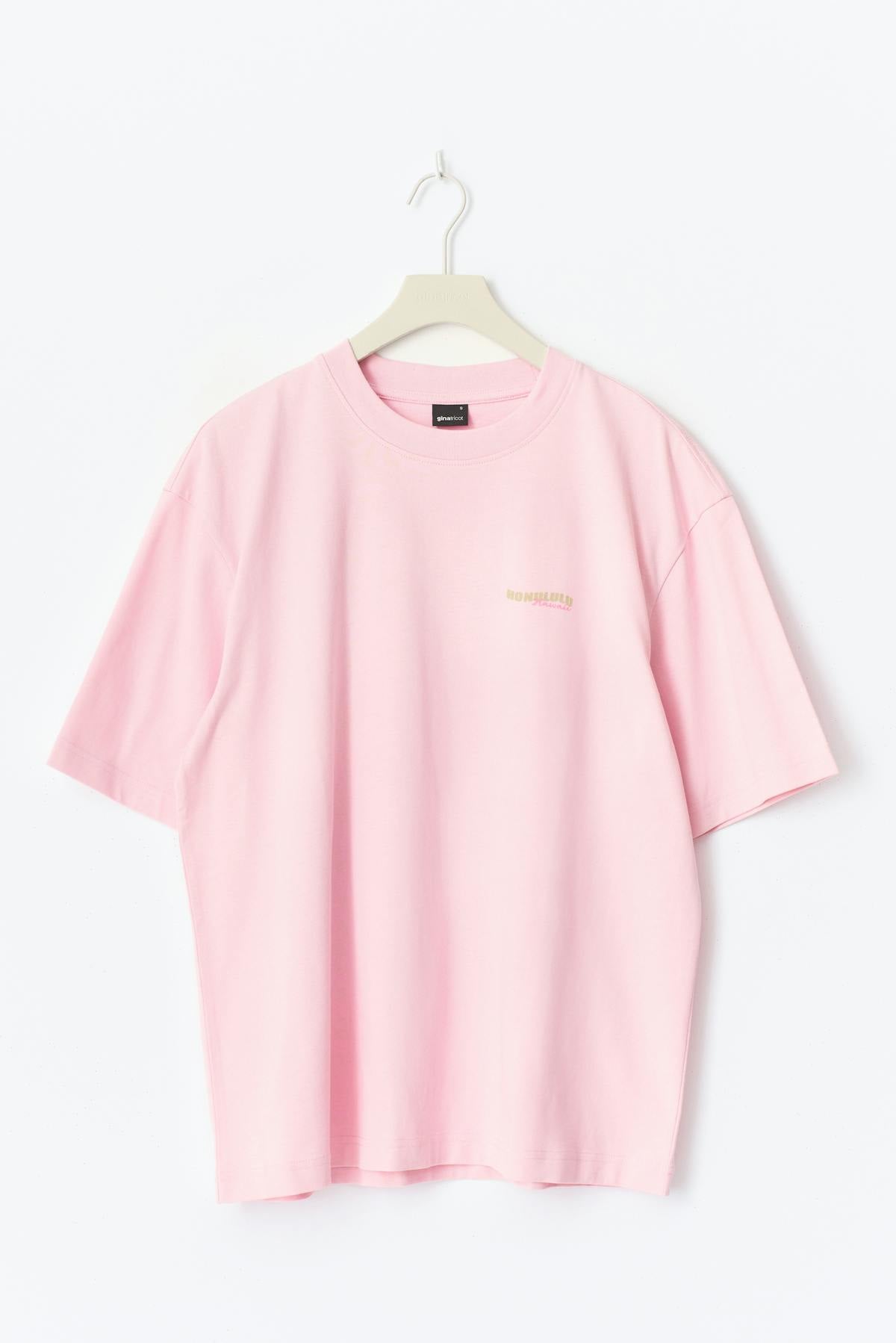 Printed oversized tee - Amalfi/lemon