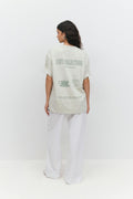 Printed oversized tee - Bleu marine