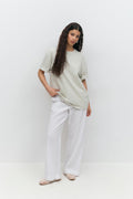 Printed oversized tee - Bleu marine