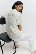 Printed oversized tee - Gardenia
