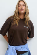 Printed oversized tee - Offwhite/blue