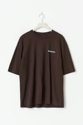 Printed oversized tee - Offwhite/blue