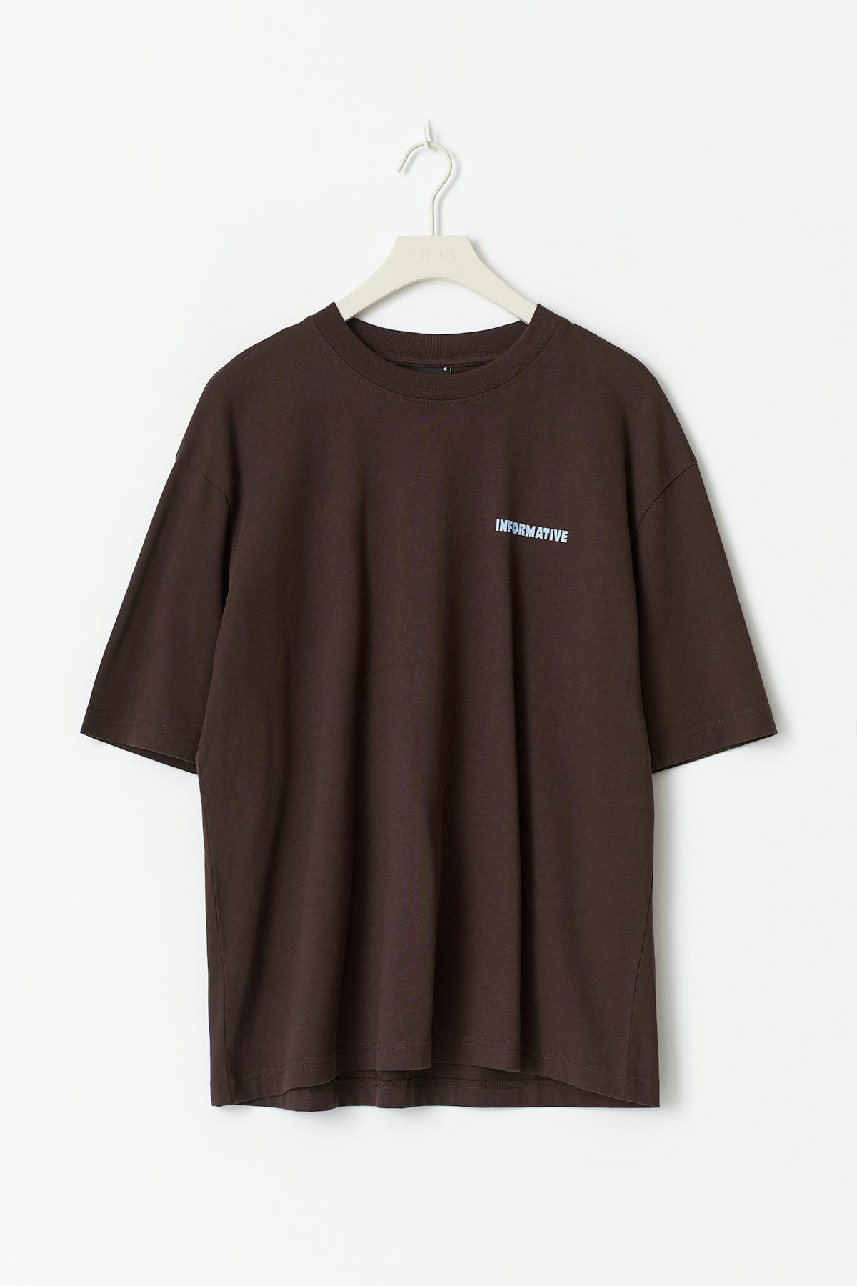 Printed oversized tee - Offwhite/blue
