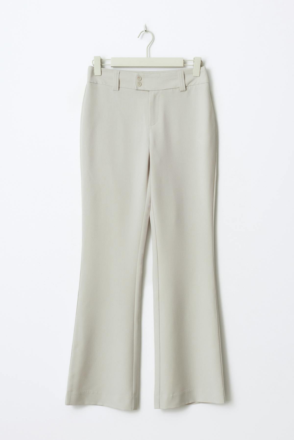 High waist flare trousers - Grey melange
