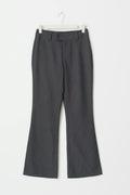 High waist flare trousers - Grey melange