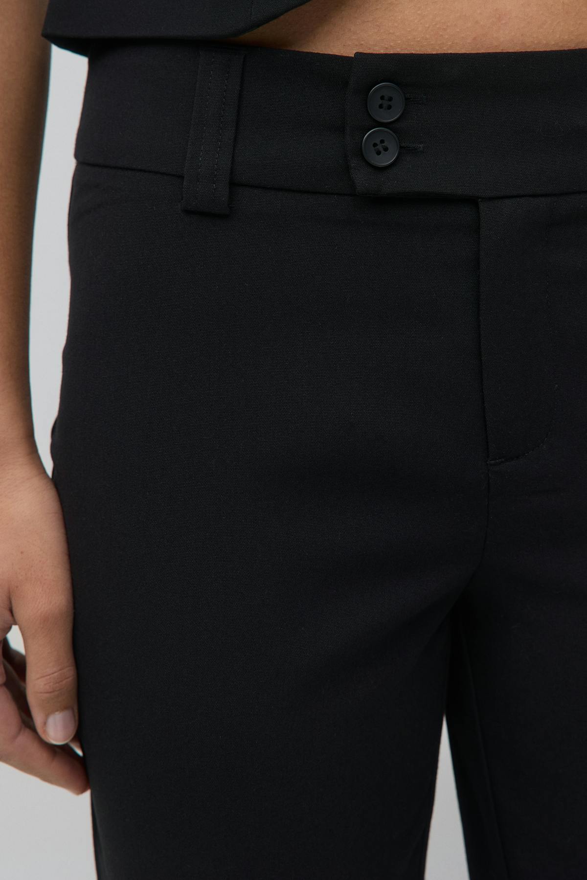 High waist flare trousers - Beige melange