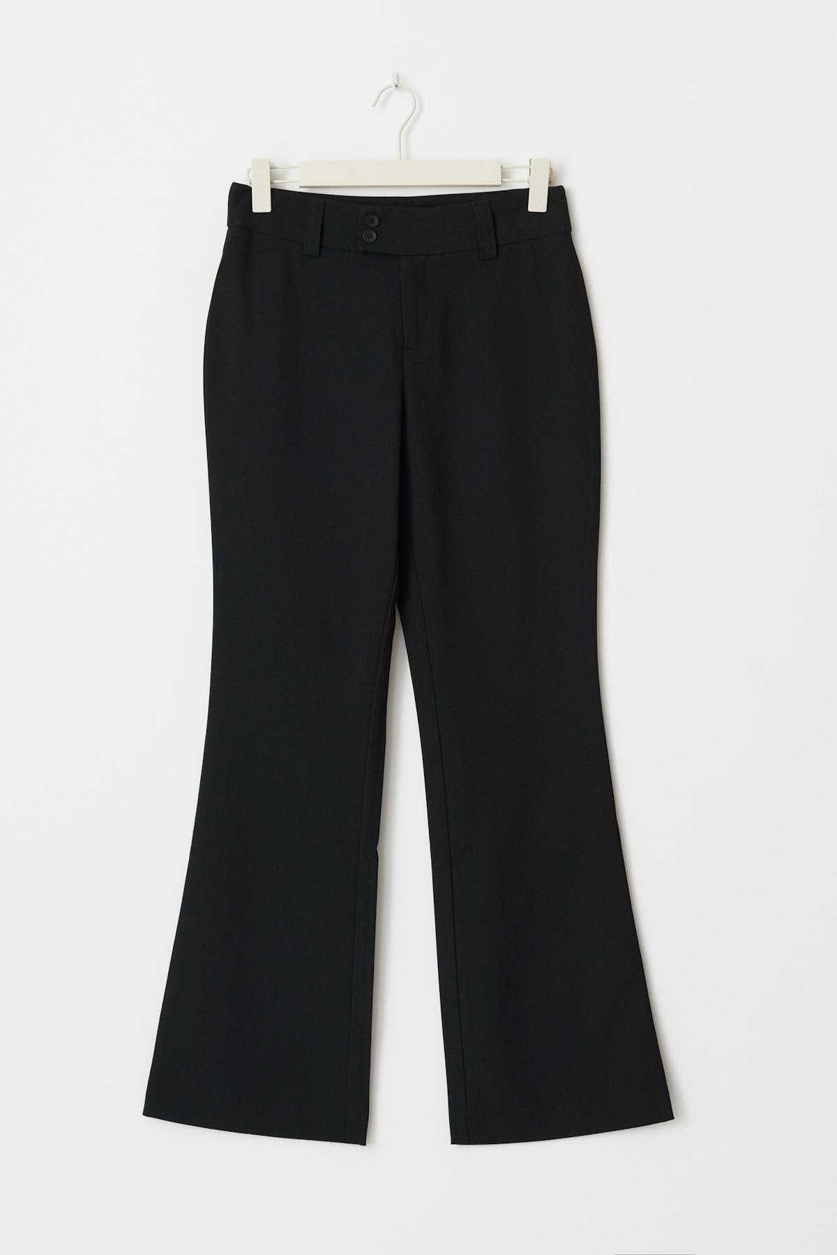 High waist flare trousers - Beige melange