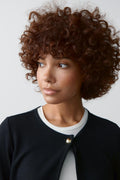 One button top - Noir