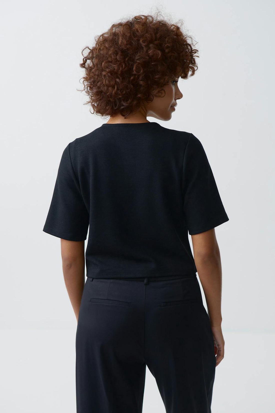 One button top - Noir