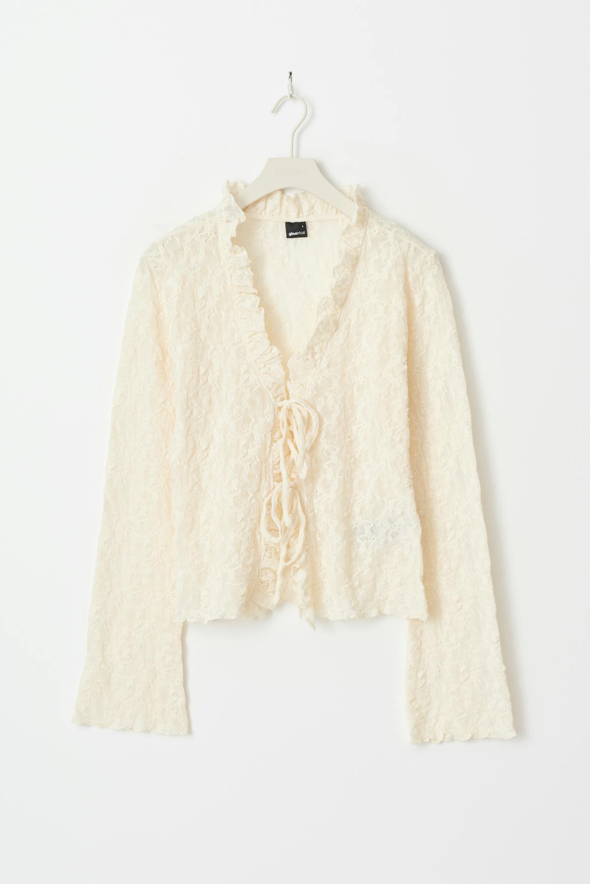 Lace frill top - Gardenia