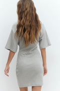 Tee dress - Grey melange