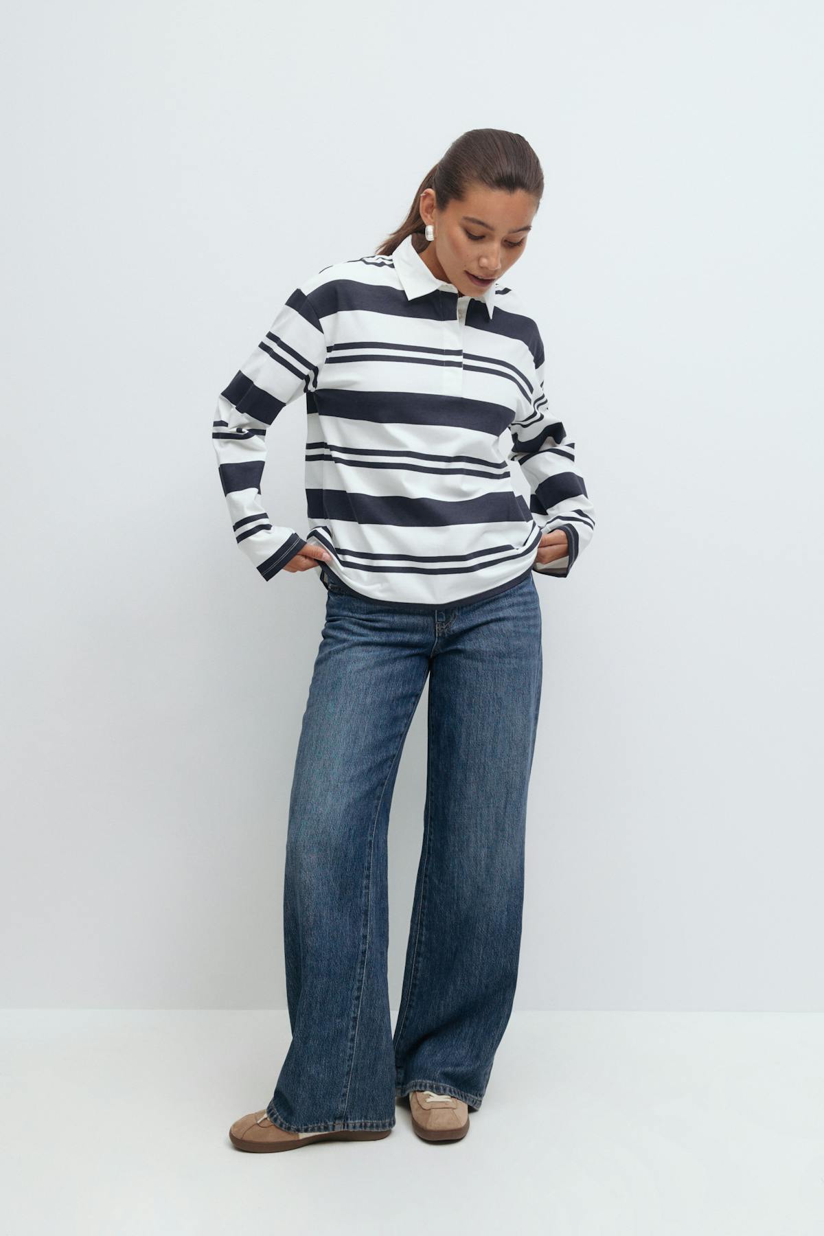Collar top - Blanc cassé