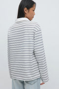 Collar top - Navy/stripe