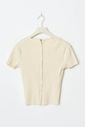 Rib button top - Whitecap gray