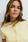 Rib button top - Whitecap gray
