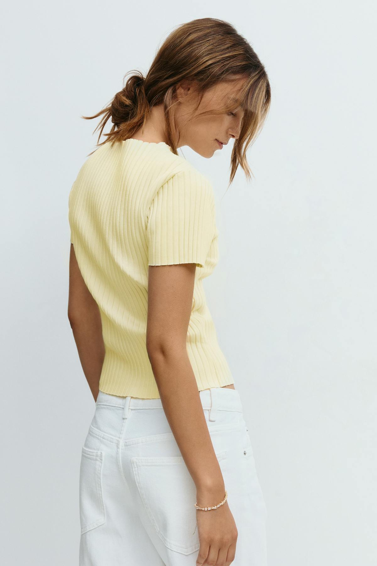 Rib button top - Flan