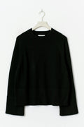 Round neck knitted sweater - Noir