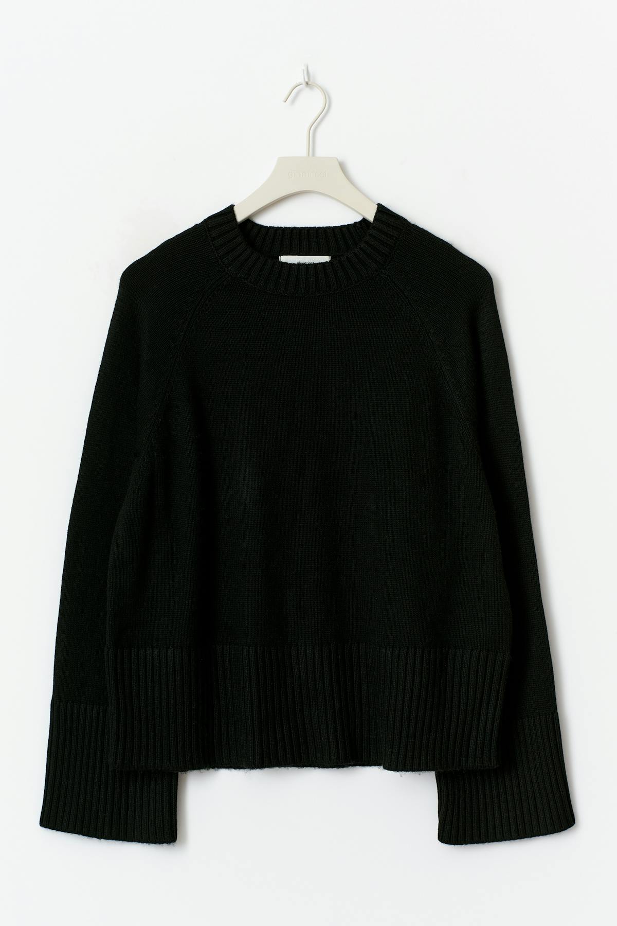Round neck knitted sweater - Noir