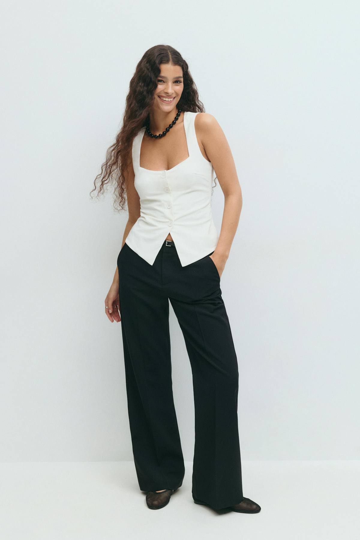 Jersey vest - Gardenia