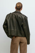 Short pu biker jacket - Offblack