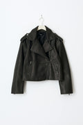 Short pu biker jacket - Offblack