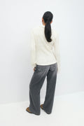 Textured shirt top - Eggnog