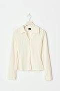 Textured shirt top - Eggnog