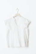 Y boho short sleeve top - Blanc