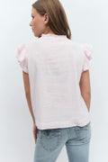 Y boho short sleeve top - Ballet slipper