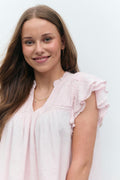 Y boho short sleeve top - Ballet slipper