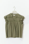 Y boho short sleeve top - Army green