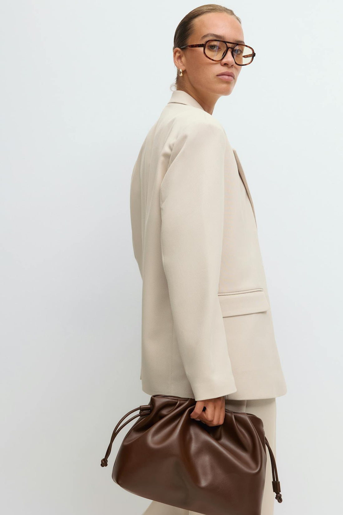 Twill blazer - Beige