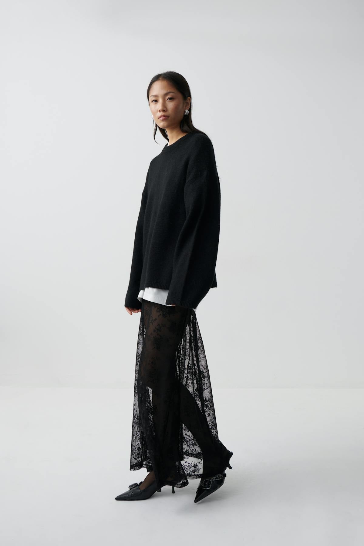 Lace skirt - Noir
