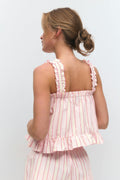 Poplin pyjamas singlet - Multi pink