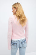knitted wrap cardigan - Cashmere blue