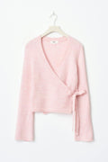 knitted wrap cardigan - Cashmere blue