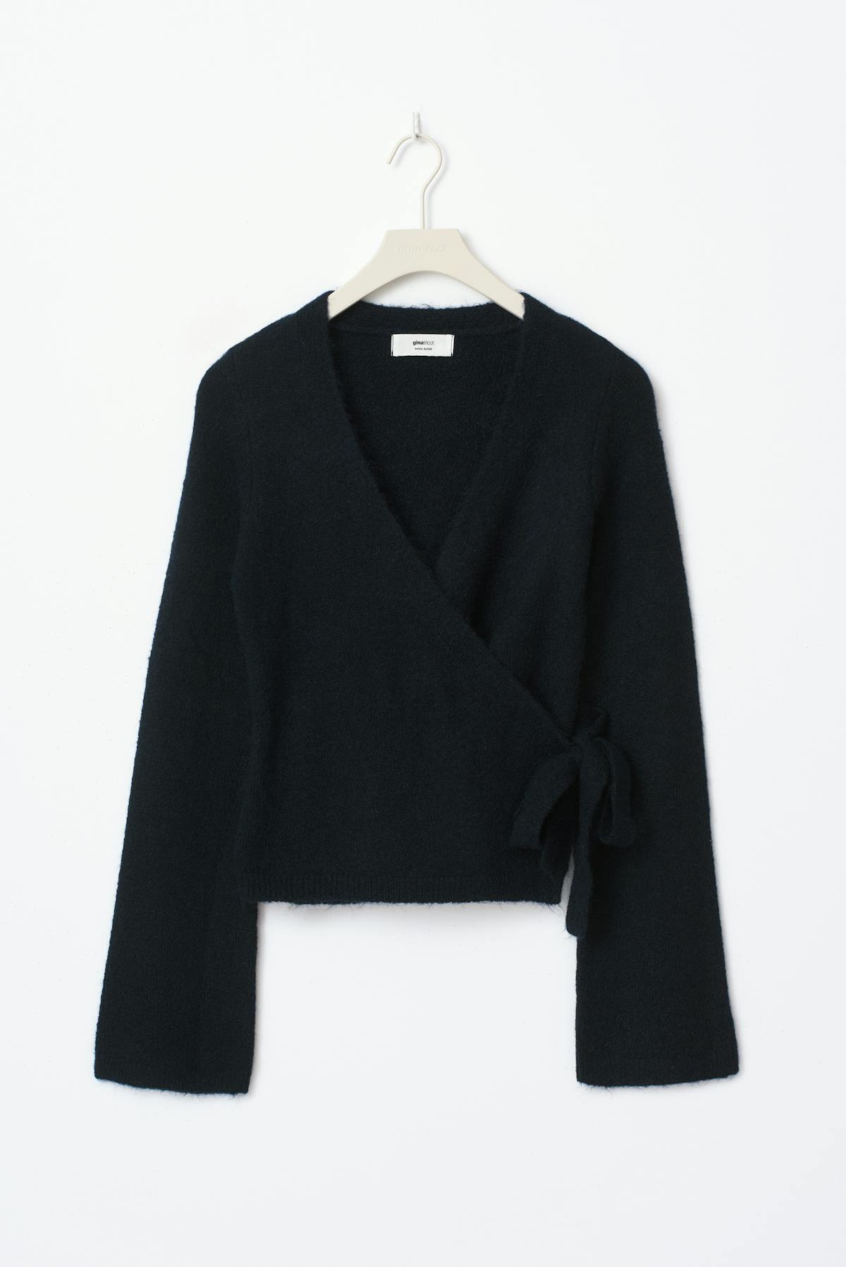 knitted wrap cardigan - Primrose pink