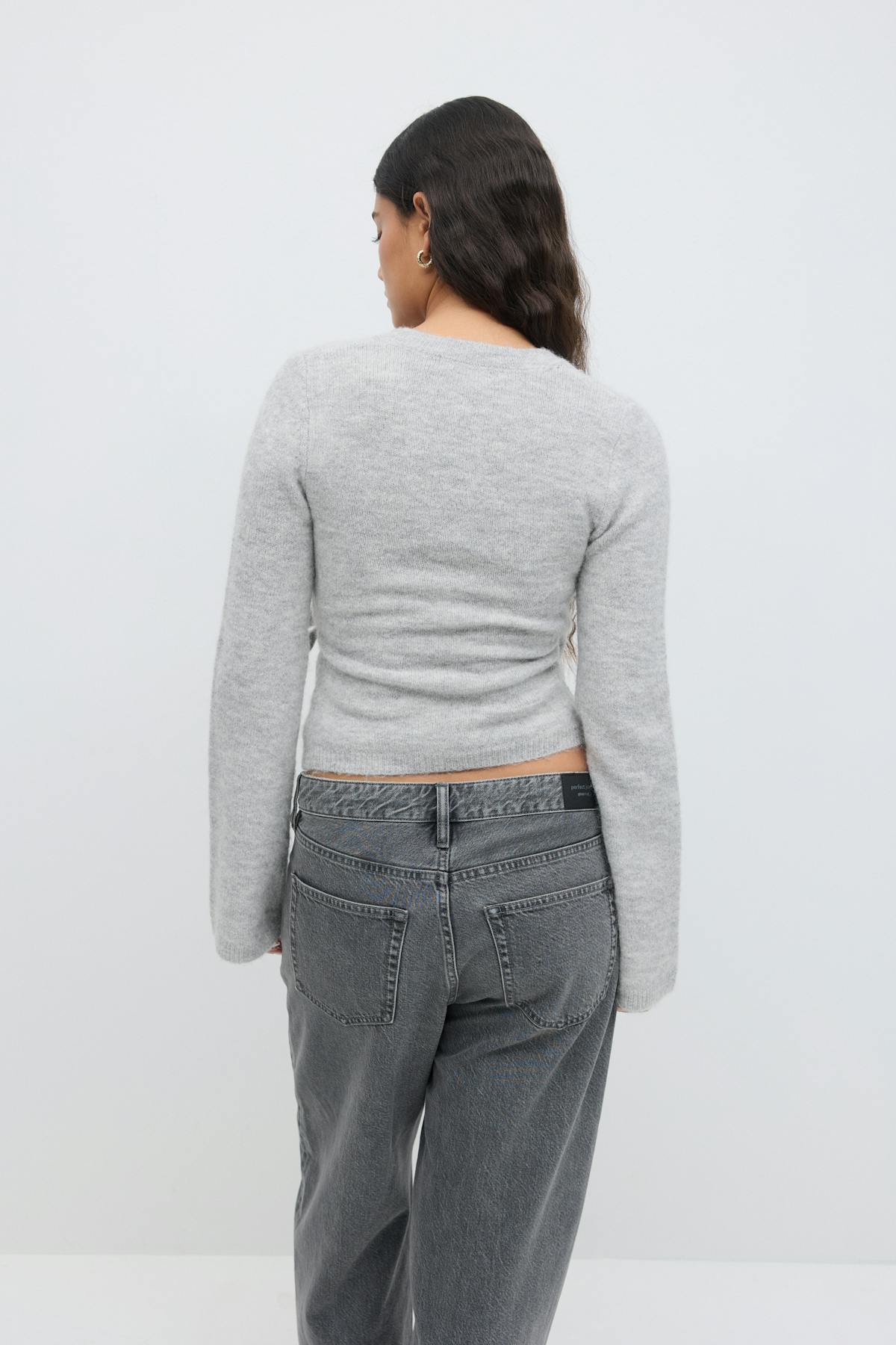 knitted wrap cardigan - Gardenia