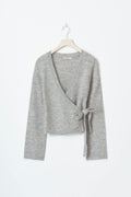 knitted wrap cardigan - Gardenia